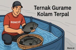 usaha ternak gurame kolam terpal